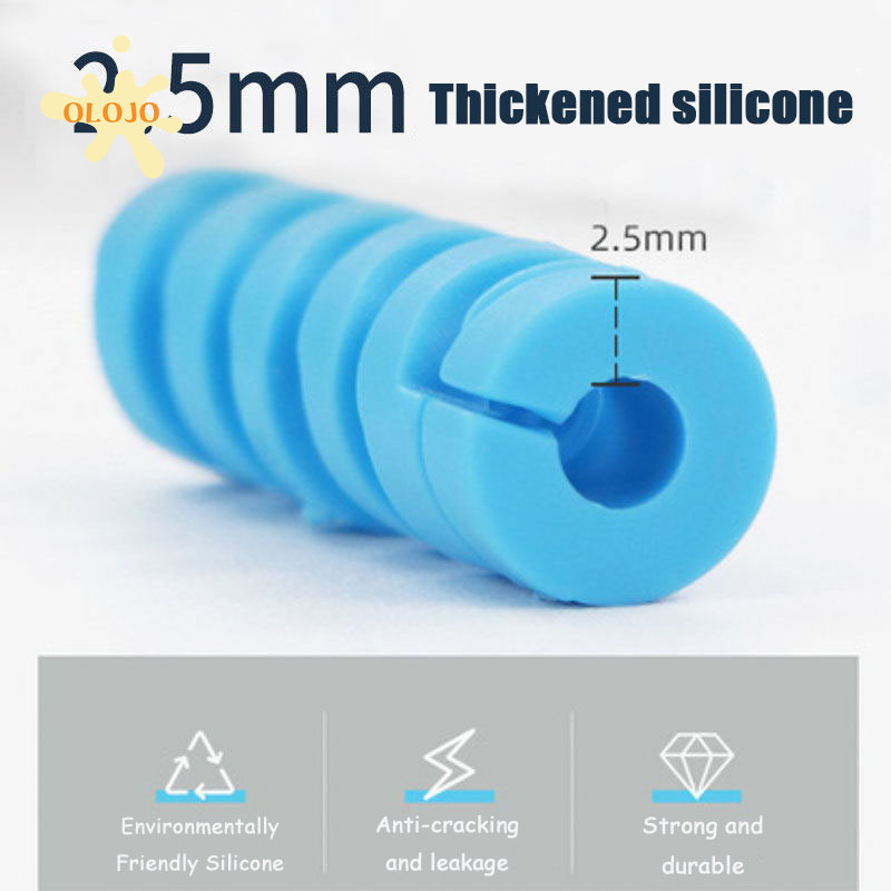 [Checkout RP100] Pelindung Kabel Spiral Garis Data Silicone Bobbin Winder Pelindung Tube Cable Cover