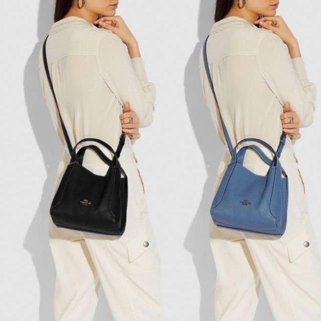 Coach Hadley Hobo 21 tas selempang slingbag crossbody asli gunmetal stone blue gold deep red black