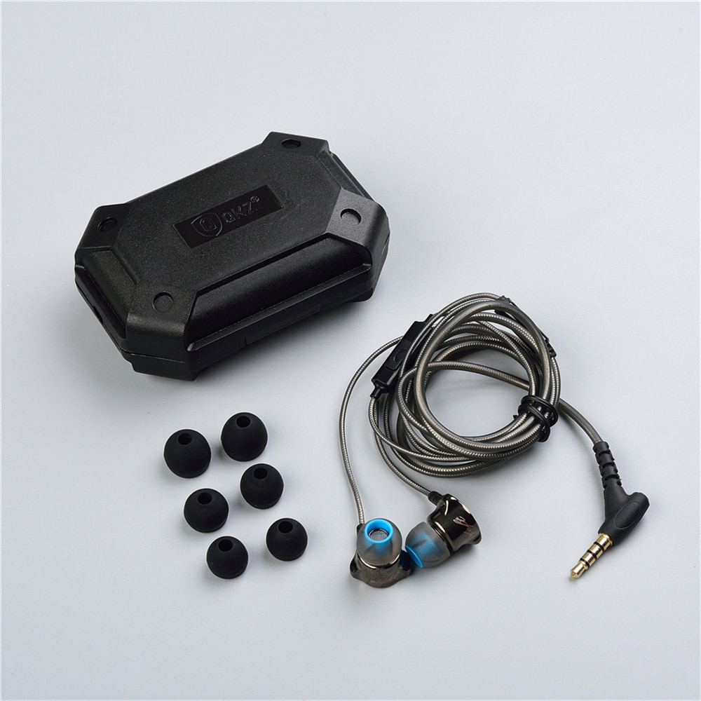 Qkz DM7 Headset Earphone Kabel Lapis Emas Dengan Noise Isolating HD HiFi VS AK6 CK6 CK5