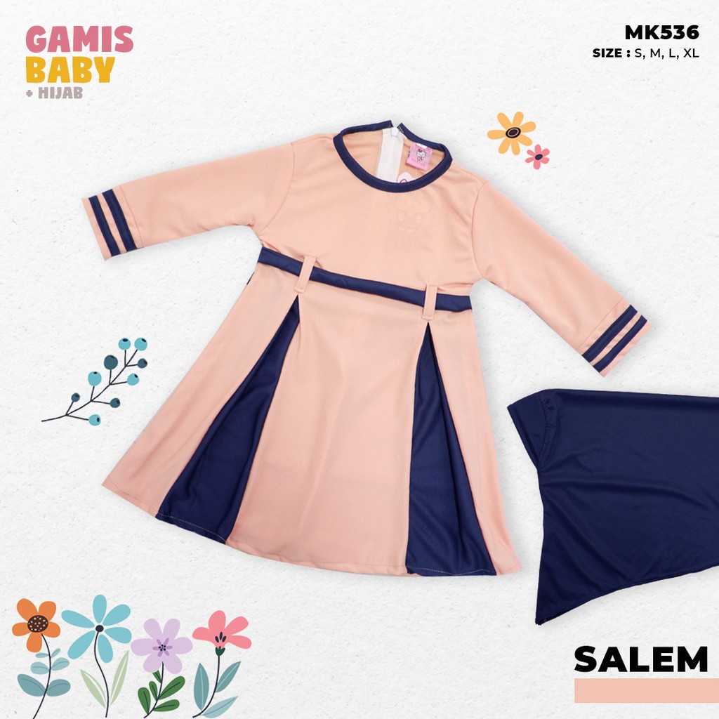 Gamis Polos Bayi perempuan | Baju Muslim Baby | Gamis Baby murah cewek cantik