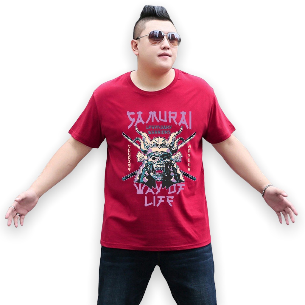 Baju Kaos Pria Jumbo Samurai Tshirt Bigsize XL XXL Distro DTF