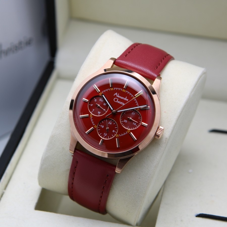 JAM TANGAN WANITA ALEXANDRE CHRISTIE AC 2945 LEATHER ORIGINAL GARANSI RESMI 1 TAHUN