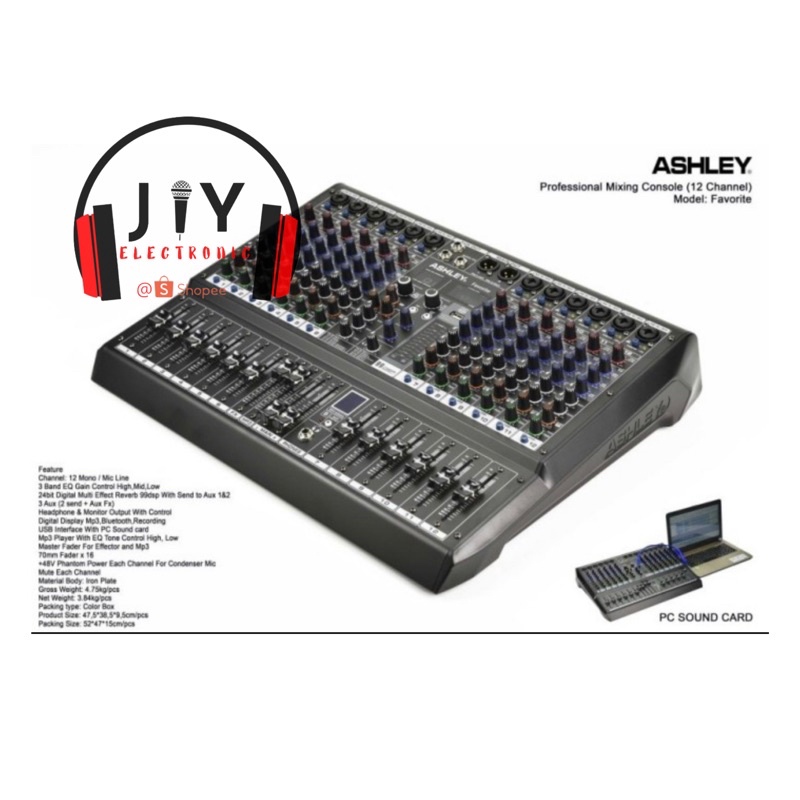 Audio Mixer Ashley 12 Channel Favorite 12 Favorite12 Original