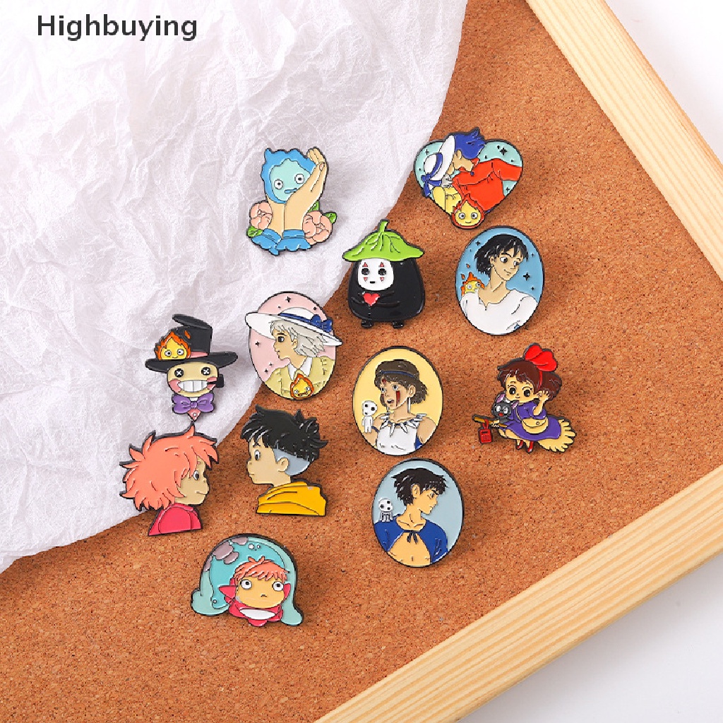 Hbid Bros Pin Enamel Desain Kartun Film Howl Sofia Ashitaka San Ponyo Sosuke