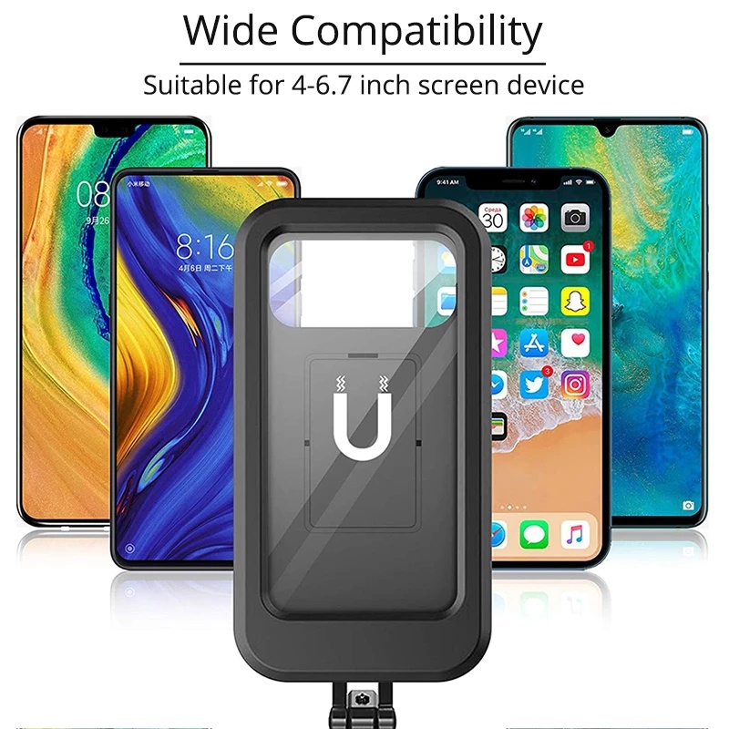 Bracket Dudukan Handphone Universal Tahan Air Anti Goyang Rotasi 360 ° Untuk Aksesoris Sepeda Mtb