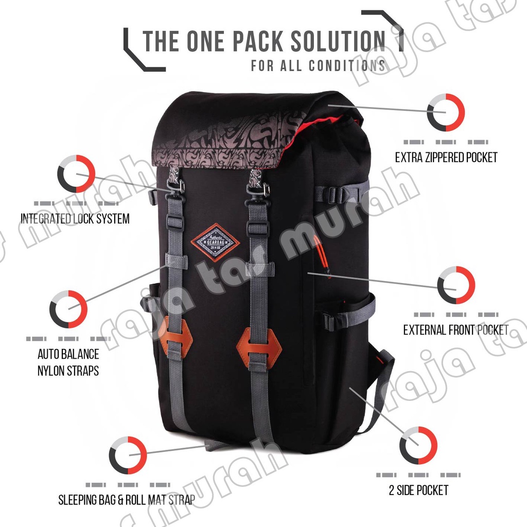 GEAR BAG ETERNITY MOUNTAINEERING - AUTHENTIC SERIES - TAS GUNUNG - TAS HIKING - RANSEL MUDIK LEBARAN