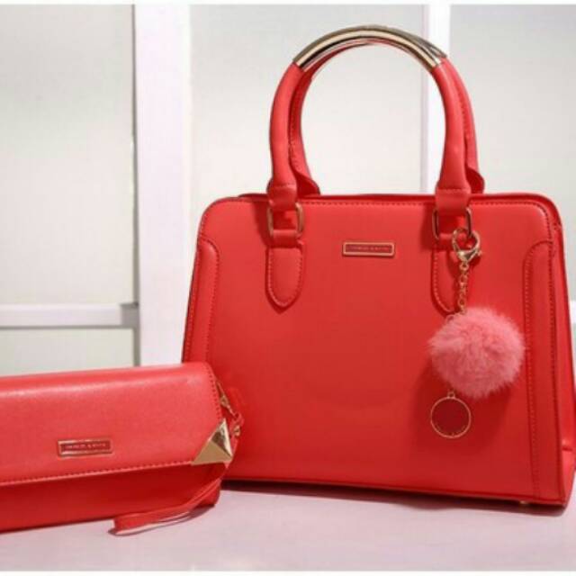 CHARLES AND KEITH 1SET 2 IN 1 WALLET CK IMPORT BAG CNK TAS FASHION MURAH GOOD