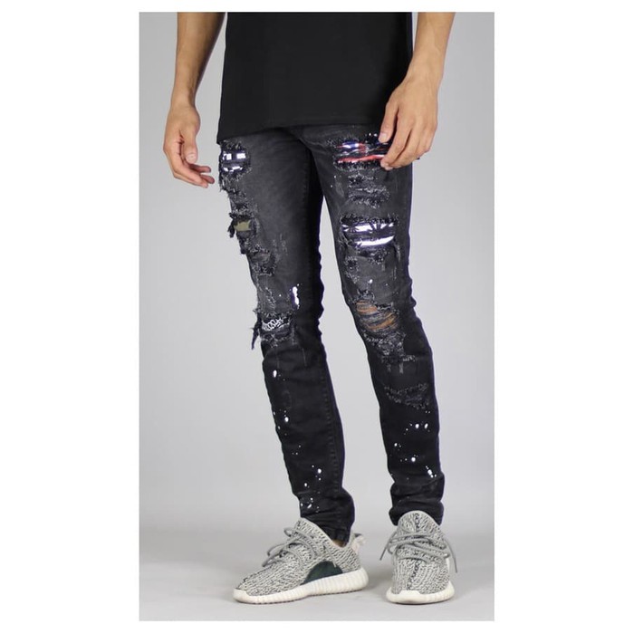 Hyperdenim Black Patch Jeans 100% Authentic