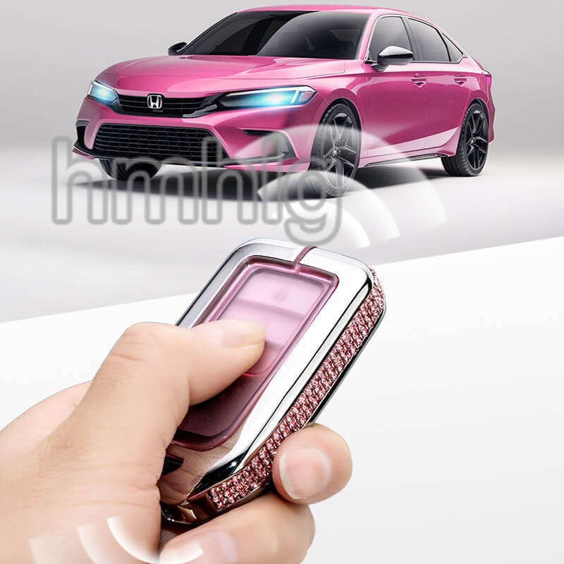 [Tersedia] Cover Case Kunci Mobil Zinc Alloy Bling Diamond Untuk Honda CRV/Civic FC/City Sedan 2021sampai2023 Accord/Civic/Pilot/CRV/HR-V/JAZZ