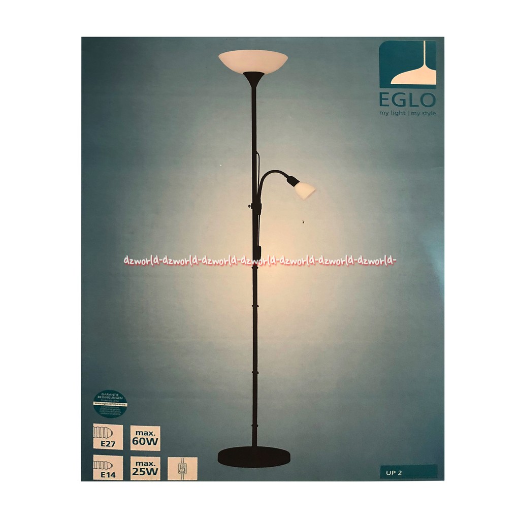 Eglo Up Lampu 60 Watt HItam Black Standing Lamp Lampu Sudut Dan Lampu Baca Lampu Lantai