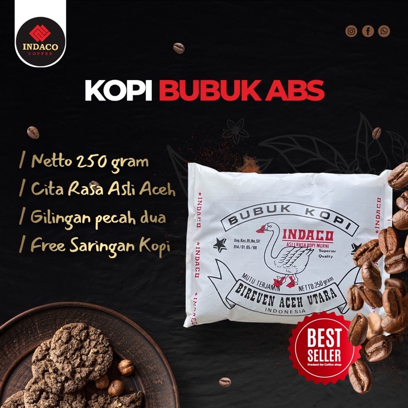 

KOPI BUBUK KASAR ACEH ABS 250 gram