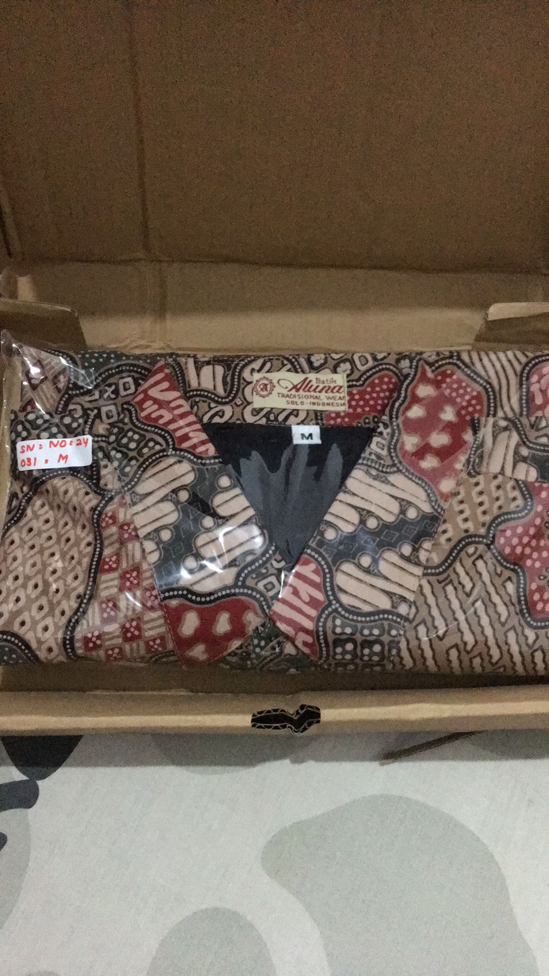 Batik Solo Pria Lengan Panjang Premium Modern Slimfit Aluna Alisan Prabuseno Pcw 031