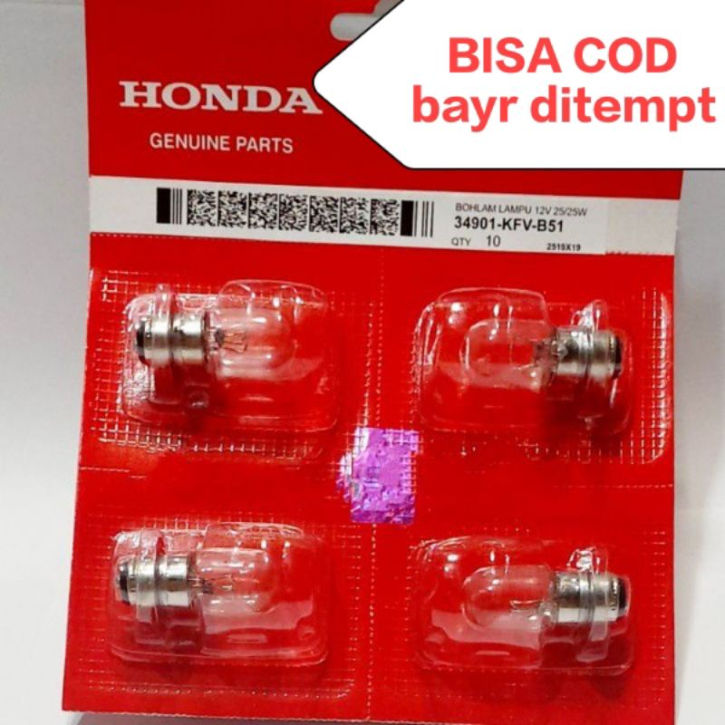 lampu / bohlam ORI AHM depan motor semua motor Vega,beat,Mio,Jupiter,Supra,Revo