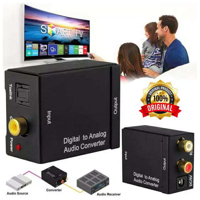 [COD] CONVERTER DIGITAL TO ANALOG AUDIO CONVERTER OPTIK SPDIF COAX TO ANALOG RCA KE SPEAKER AKTIF