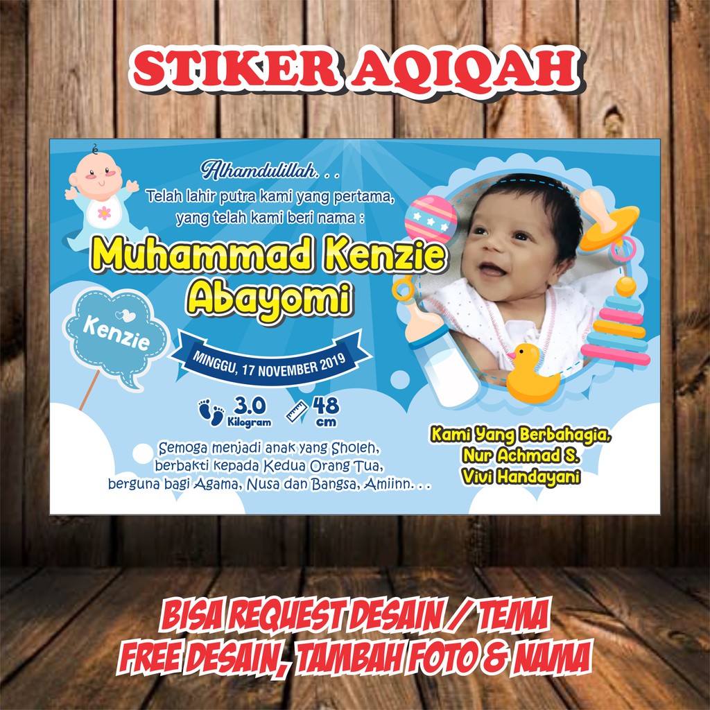 

Stiker Label Syukuran Aqiqah / Walimatul Tasmiyah