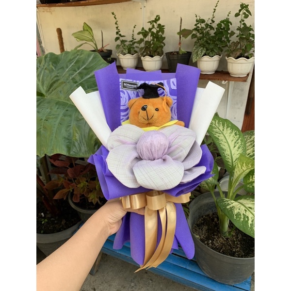 Buket Hijab + Boneka || Buket Wisuda