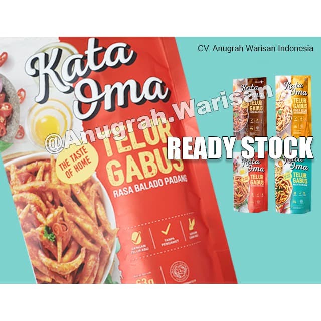 

Instant-Camilan- Kata Oma Telur Gabus Rasa Gula Aren - Balado -Camilan-Instant.