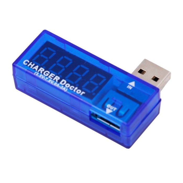 USB Charger Doctor Doktor Multi Tester Multimeter Tegangan Ampere Volt