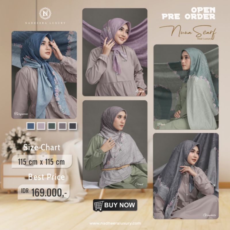 BELCIA SCARF & NUNA SCARF BY NADHEERA LUXURY