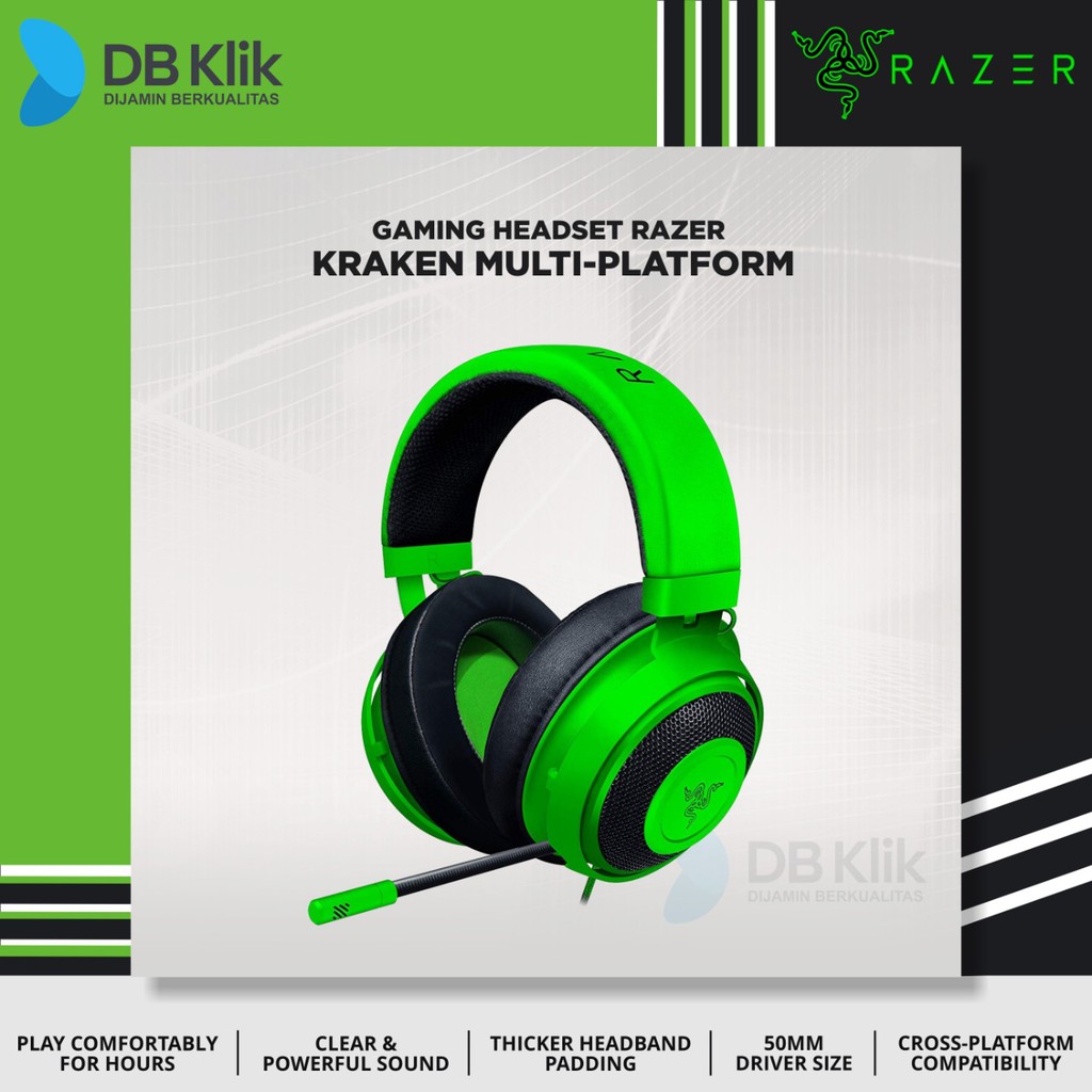 Headset Gaming RAZER KRAKEN Multi Platform Wired - GREEN