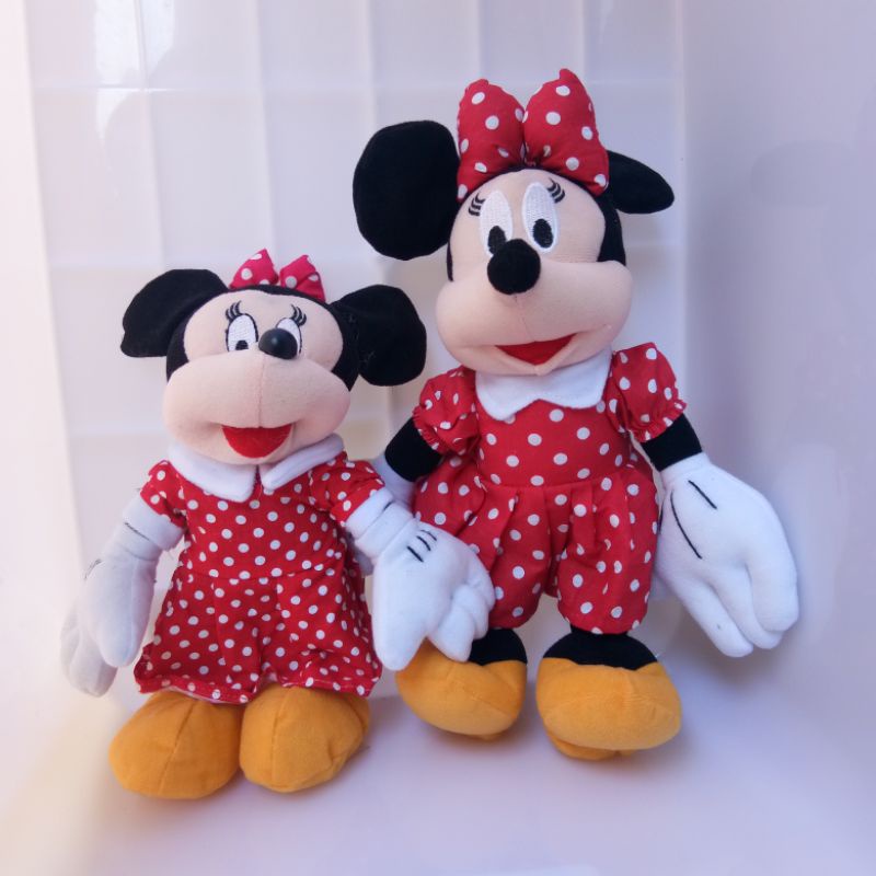 PROMO COD SHOPEE boneka minnie mouse lucu size 25-30 cm bahan velbia