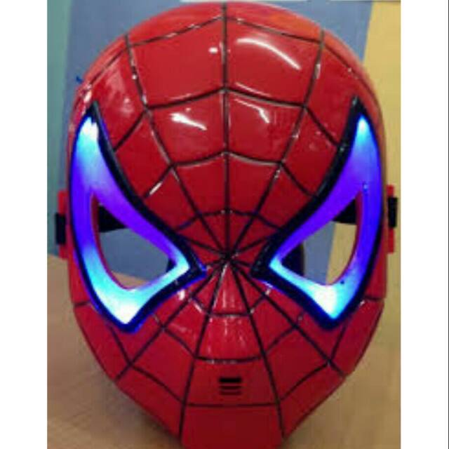 Topeng SPIDERMAN/ Topeng Spiderman nyala