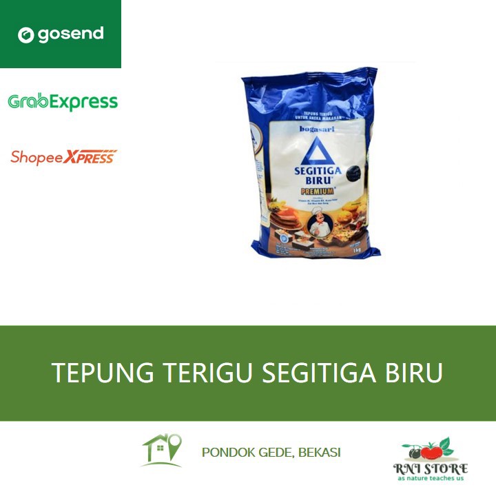 

Tepung Terigu Bogasari - Segitiga Biru 1 kg