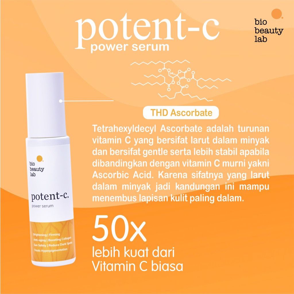 BPOM Bio Beauty Lab Potent-C 15ml / 30ml Power Serum Vitamin C Vit C Pencerah Wajah Glowing