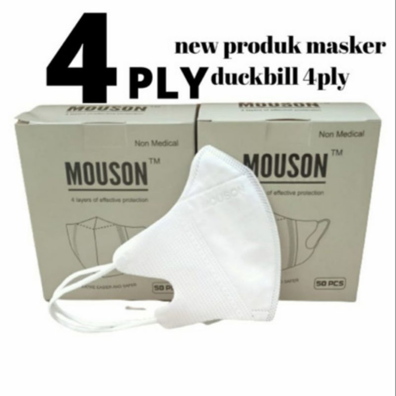 Masker Kf94 isi 50pcs 4ply High Quality Bahan Nyaman dan Lembut Semarang-DB MOUSON 4 PLY PTH