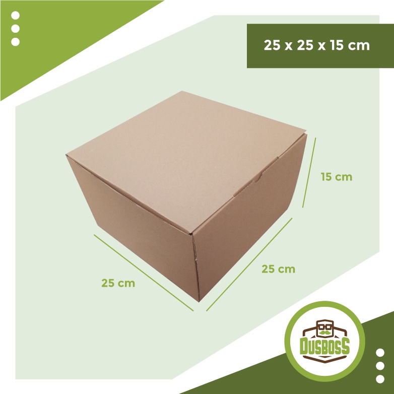 

Kardus 25 x 25 x 15 cm --Die Cut dan easy usage--