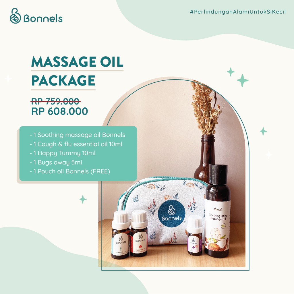 PAKET MASSAGE OIL (Soothing Massage Oil + 3 Oil Bonnels)