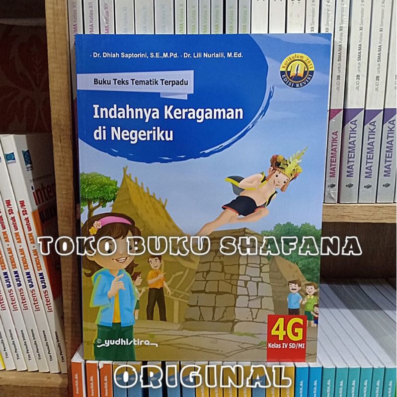 Paket 4 Buku Tematik Terpadu Yudhistira 4F 4G 4H 4I K13 Edisi Revisi Kelas 4 SD ORI