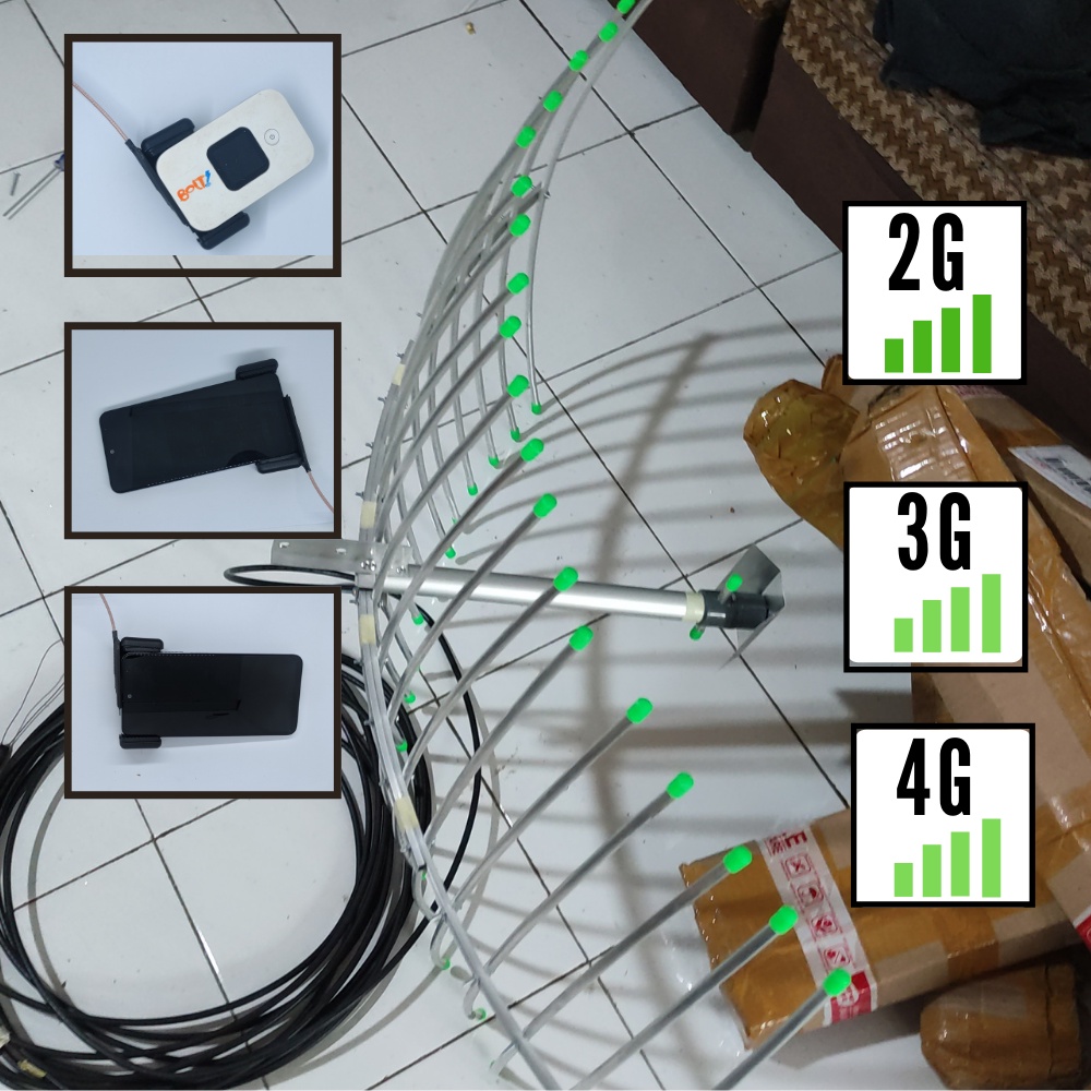 ANTENA SINYAL FOR HP/MODEM/MIFI KABEL 15 ANTENA YAGI GRID 4G 3G INDUKSI UNIVERSAL