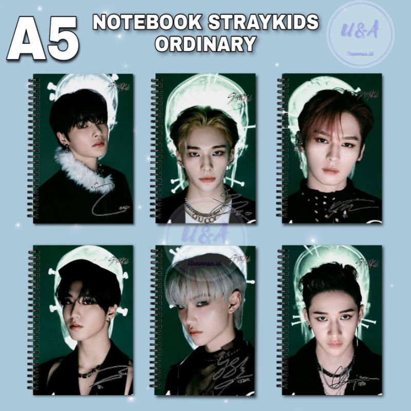 

[COD] NOTEBOOK A5 STRAY KIDS ODDINARY MANIAC Hyunjin Felix Bangchan Buku Murah
