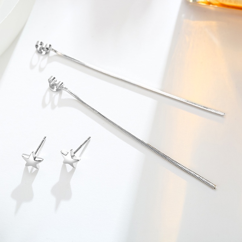 Anting Perak 925 Wanita bintang berujung lima Perhiasan Fashion