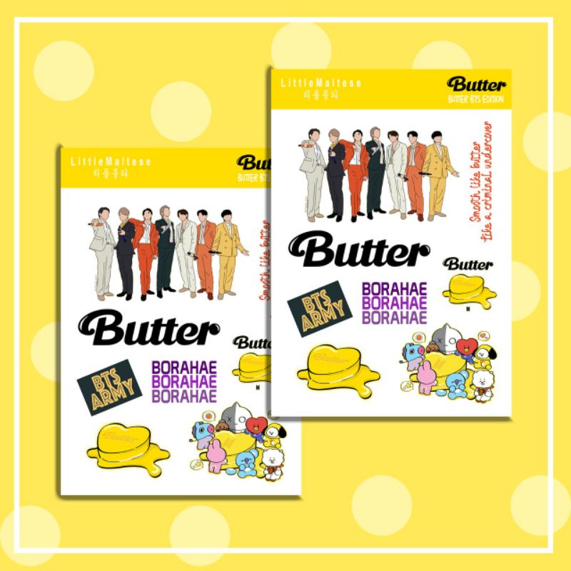 LIMITED STICKER BUTTER BTS/BTS MEAL/BORAHAE MURAH