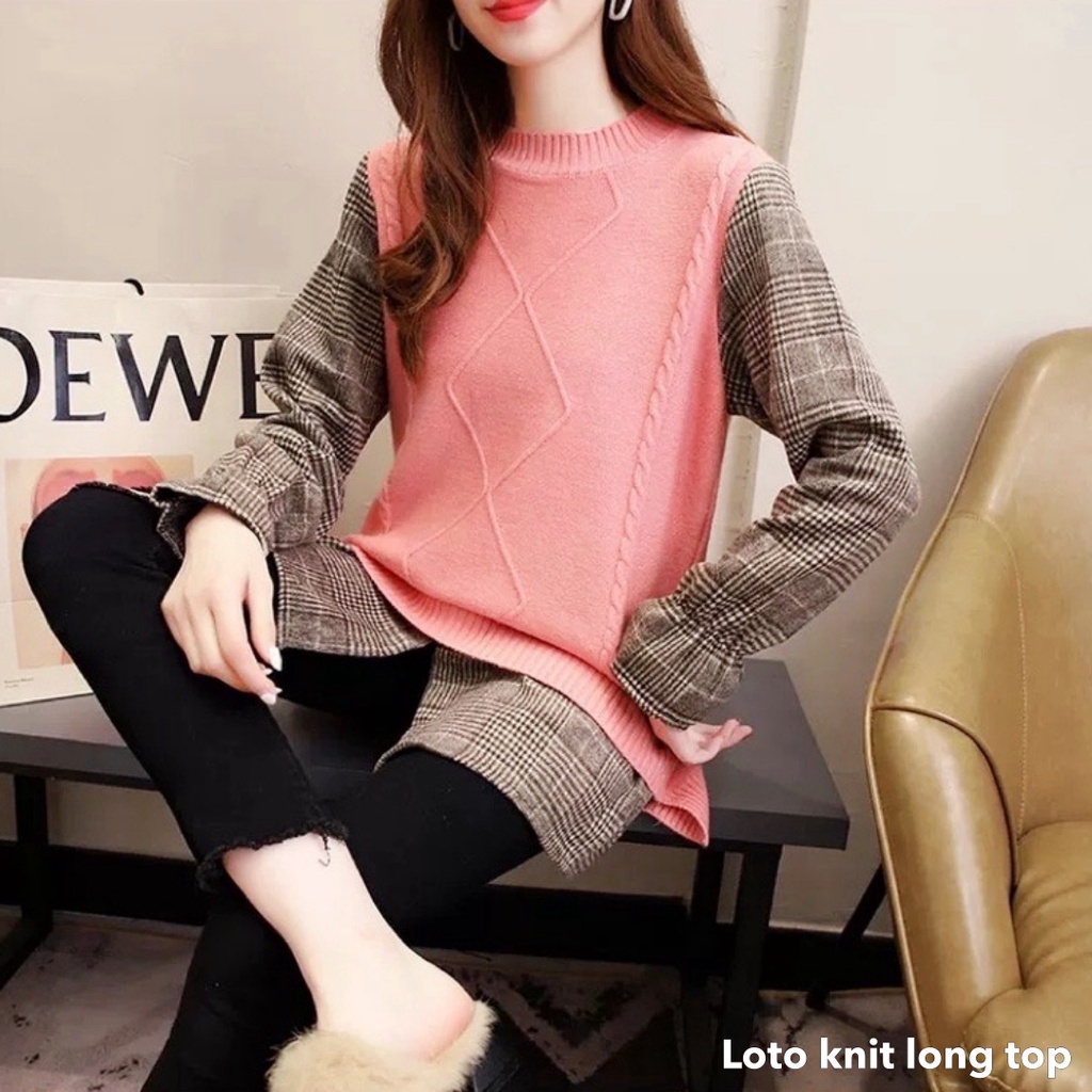 Loto knit long top -Thejanclothes