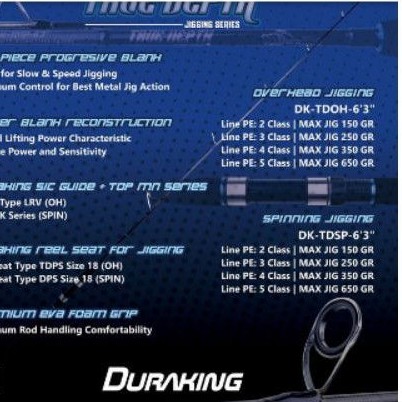 Rod OH / OVERHEAD DURAKING TRUE DEPTH JIGGING SERIES