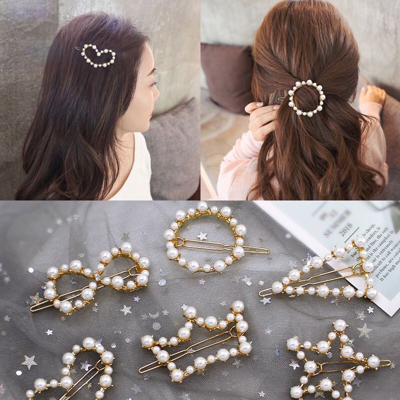 Jepit rambut korea jepit poni mutiara elegan original import