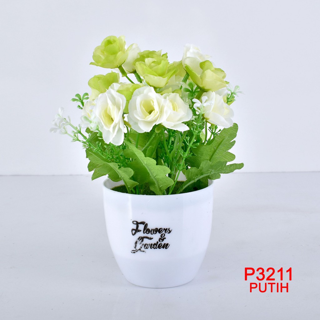 COD/JB TANAMAN BUNGA HIAS POT TANAMAN HIAS DEKORASI RUMAH DAN BUNGA PLASTIK P3211-3