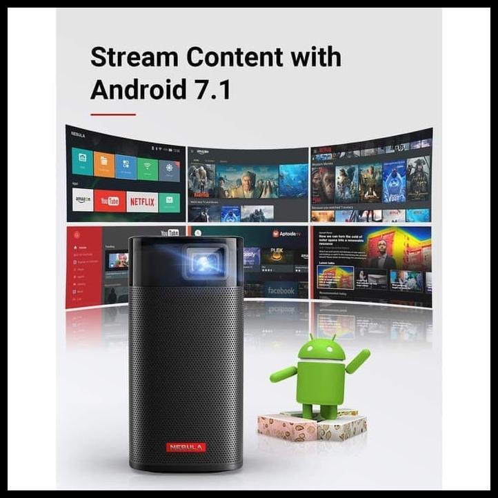 Portable Mini Projector Anker Nebula Apollo Wi-Fi 200 Ansi Lumen