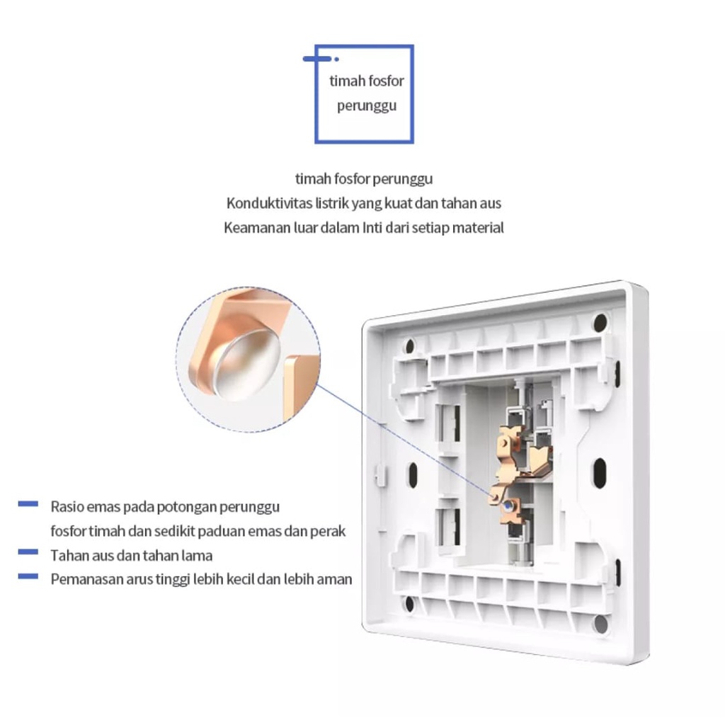 CHINT SAKLAR SOCKET TV / DOORBELL / TLP / DATA / DIMMER NEW 2M White Series - yoyosoo