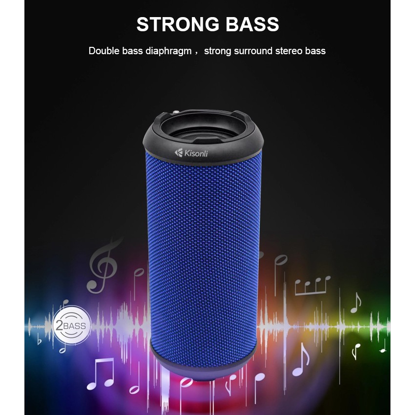 Speaker Bluetooth Kisonli Q5S Waterproof IPX5 Super Bass TWS - ACS