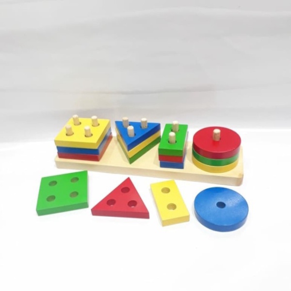 

Mainan Anak Promo Puzzle BANGUNAN SHAPE BASIC GEOMETRI Kayu Limited SQUARE