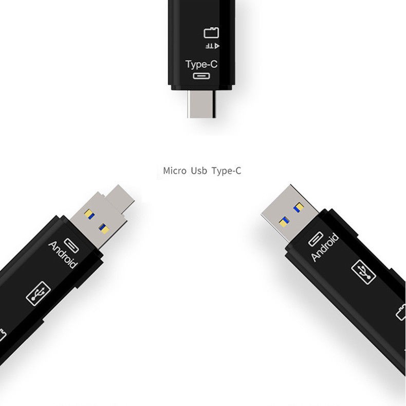 Hot Sale/5-in-1 Type-c Micro TF OTG USB 2.0 Adapter SD Card Reader Android IOS Komputer