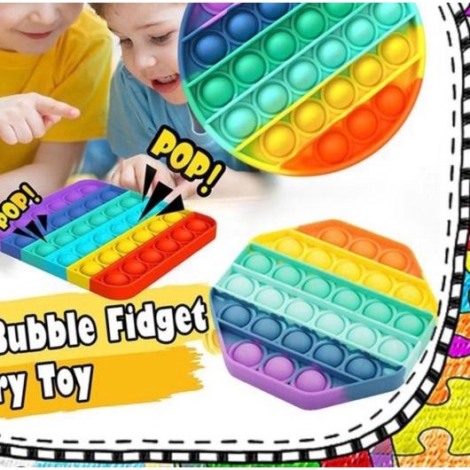 ♦ Fidget Pop It Toys Rainbow Mainan Pop It ►