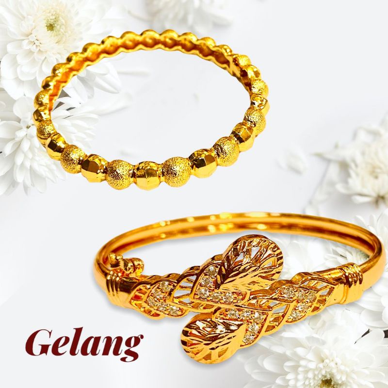 gelang tangan bangle//perhiasan//gelang lapis emas//gelang