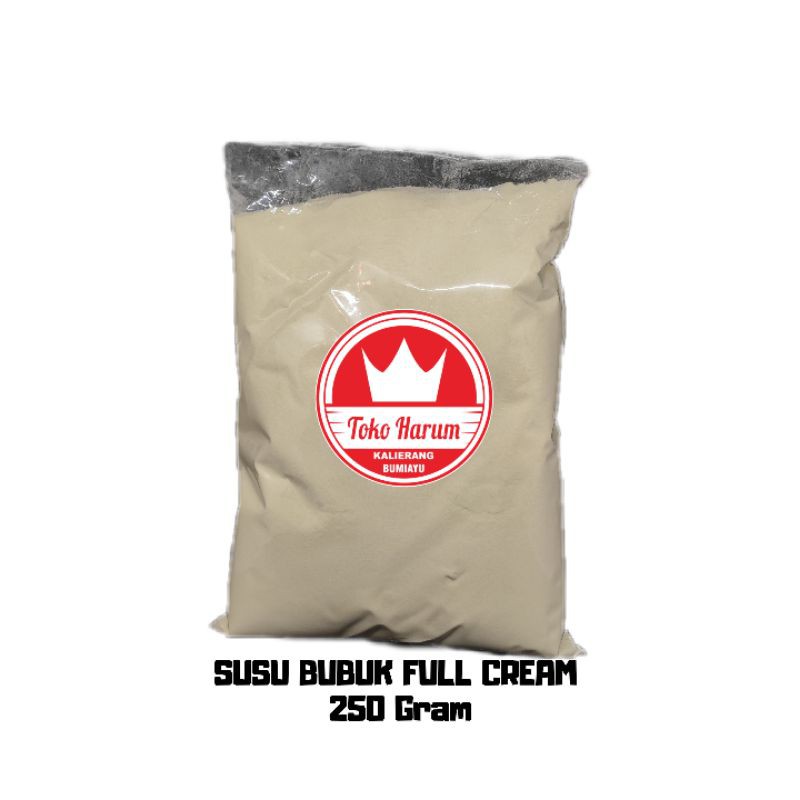 

SUSU BUBUK FULL CREAM 250 Gram [Harum Snack Official] BAHAN KUE SUSU FULL CREAM PUTIH