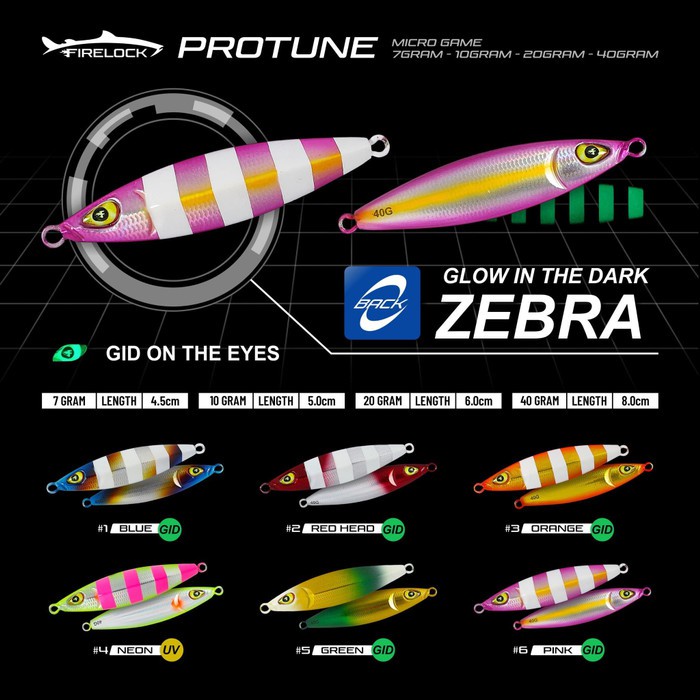 UMPAN PANCING MICRO JIG FIRELOCK PROTUNE 20 GRAM