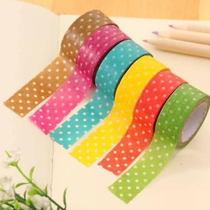 

Selotip / Solasi Kertas Polkadot Warna-Warni - Merah